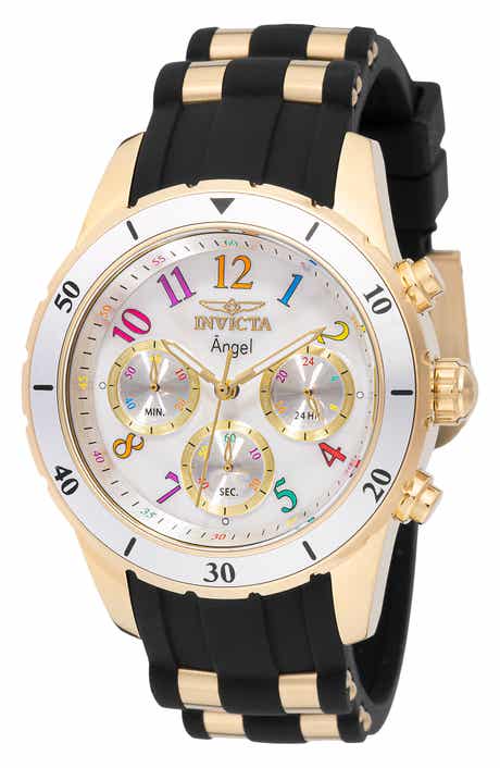 Angel Silicone Strap Watch, 40mm