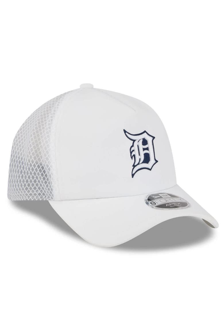 Men's New Era White Detroit Tigers 2026 Batting Practice Apex 9FORTY Adjustable Trucker Hat, Alternate, color, White