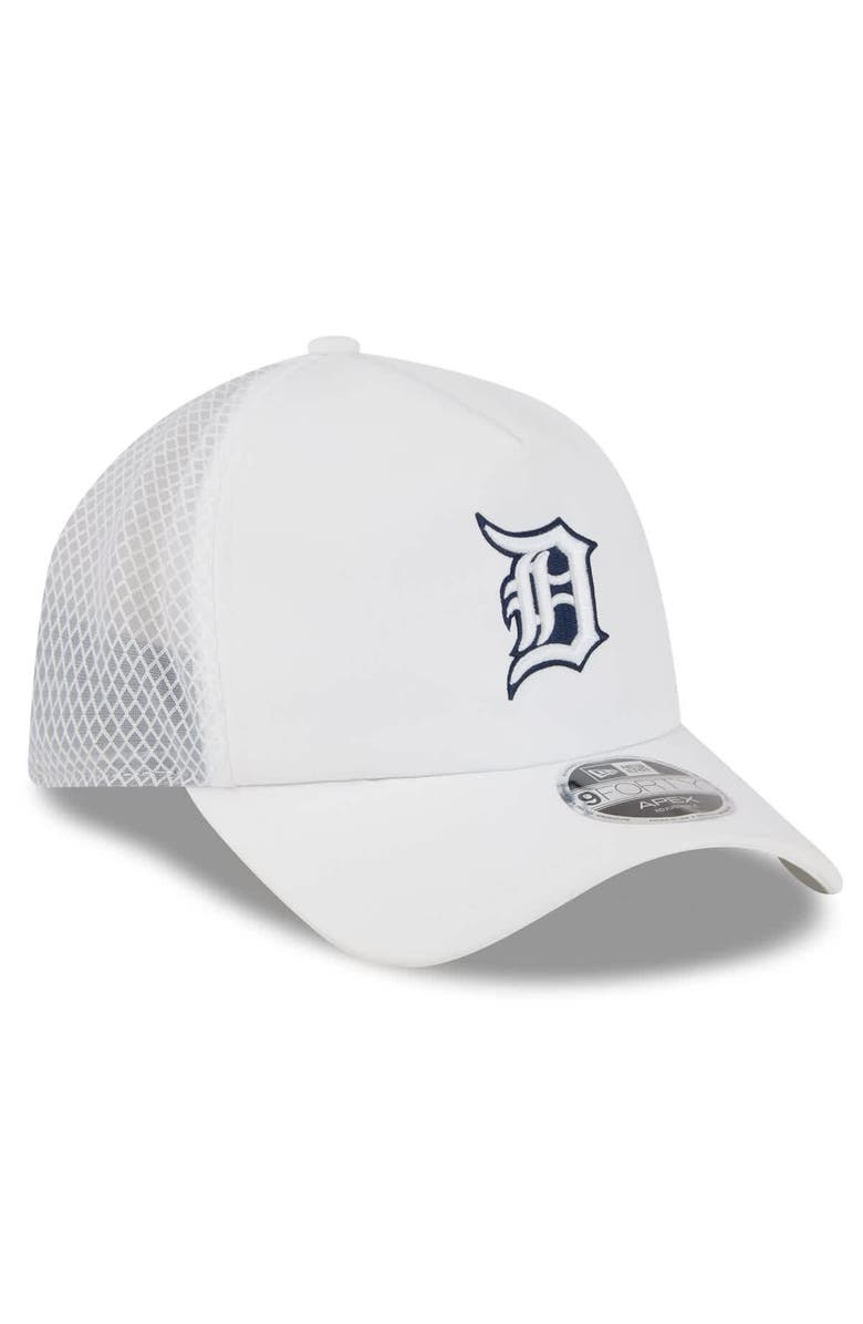 New Era Men's New Era White Detroit Tigers 2026 Batting Practice Apex 9FORTY Adjustable Trucker Hat, Alternate, color, White