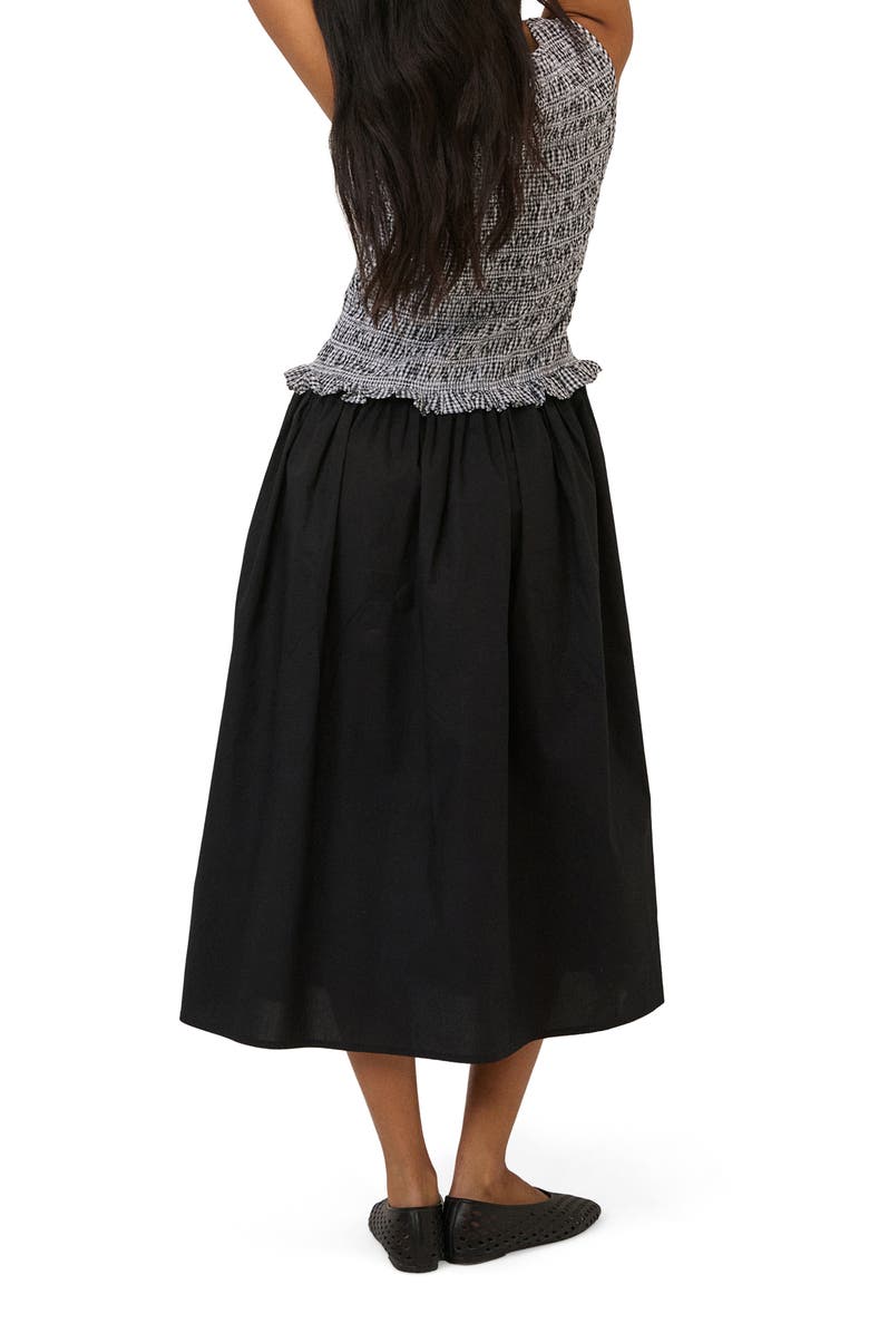 Nobody's Child Drina Gingham Midi Dress, Alternate, color, Black