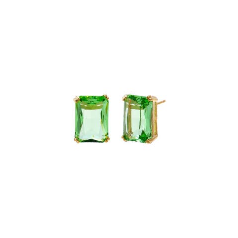 CZ Rectangle Stud Earring