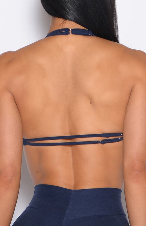 Bombshell Sportswear Butterfly Sports Bra In Blue