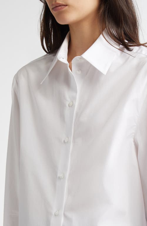 Loulou Studio Alim Cotton Poplin Button-up Shirt In White