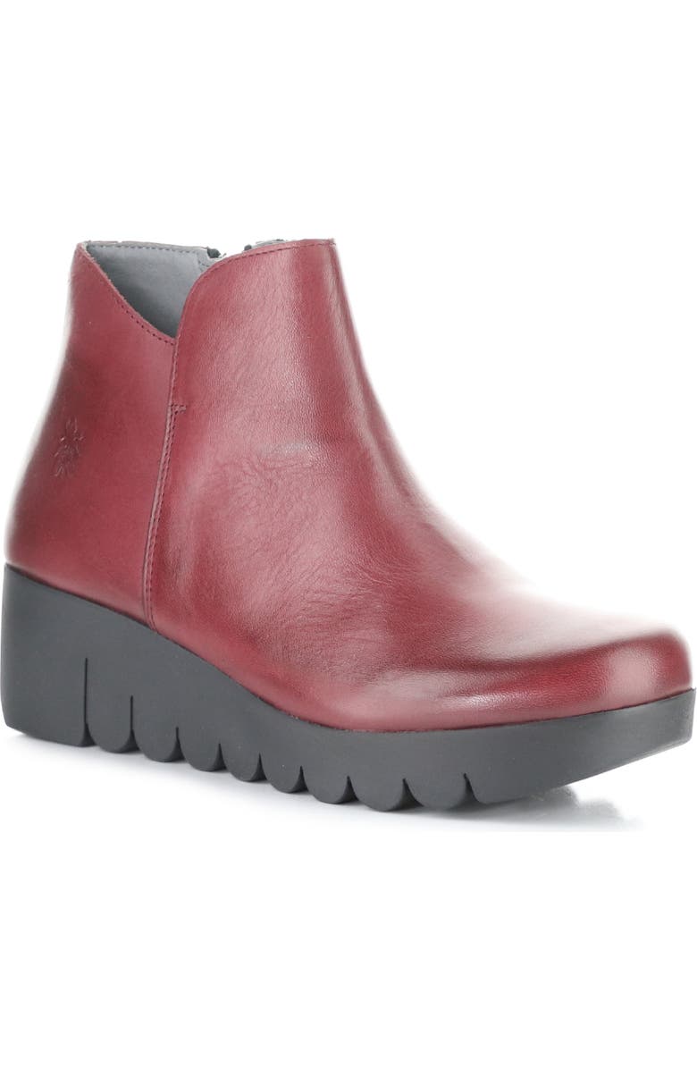 Fly London Vang Wedge Bootie, Main, color, 002 Burgundy