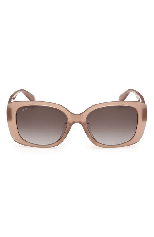 Max Mara 55mm Rectangular Sunglasses In Brown