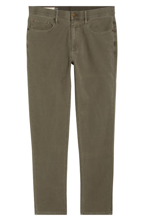 Marine Layer Flex Slim Straight Leg Stretch Twill Pants In Brown