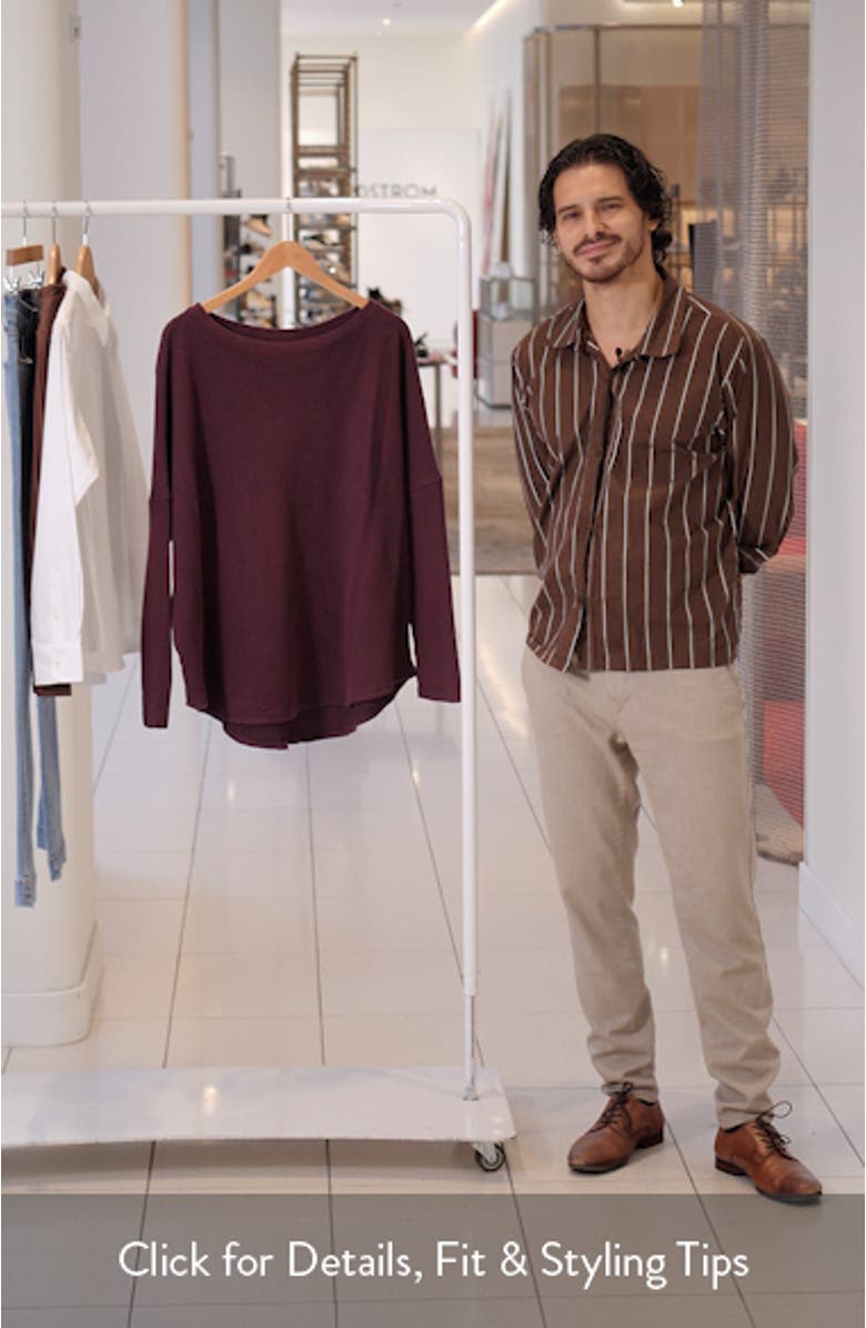 Latte Blue Oversize Thermal Top, sales video thumbnail