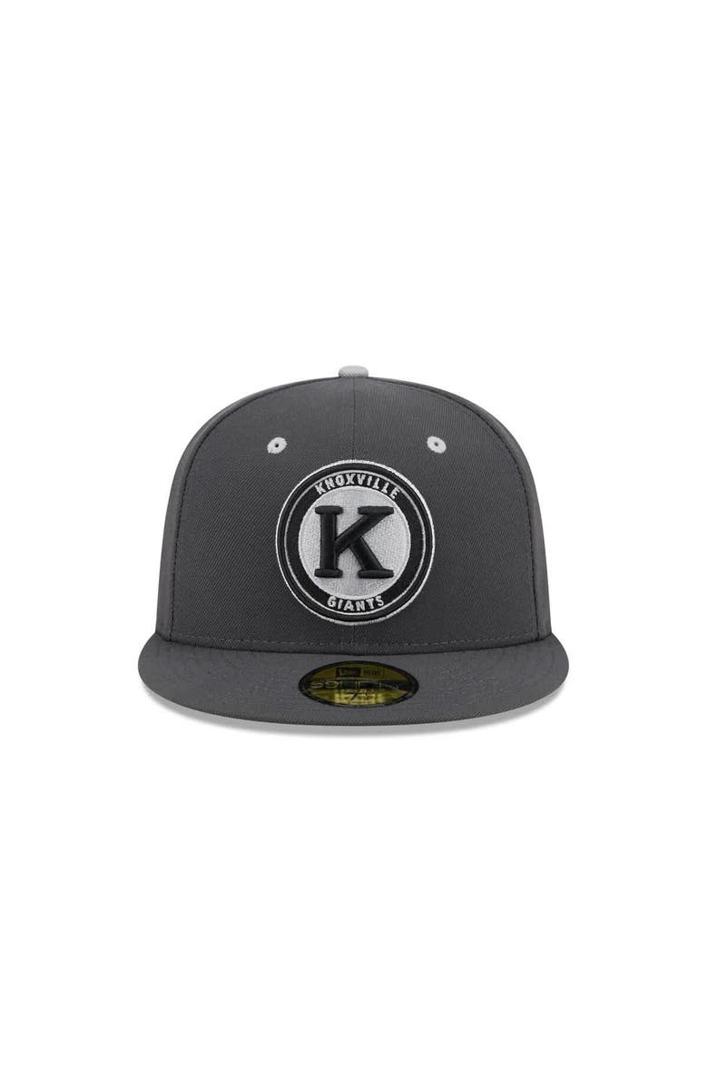 New Era Men's New Era  Charcoal Knoxville Smokies Theme Nights 59FIFTY Fitted Hat, Alternate, color, 