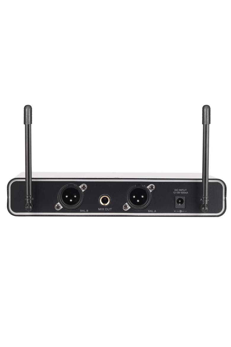 UHF Dual Fixed Channel Wireless Microphone 200ft Range, Alternate, color, Black