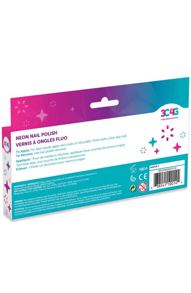 Three Cheers For Girls Make It Real Neon Nail Polish Set W/ 5 Bottles, Alternate, color, Multicolored