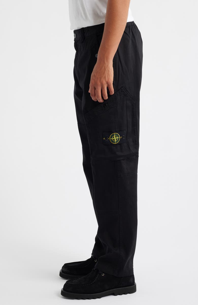Stone Island Regular Fit Stretch Cotton Cargo Pants, Alternate, color, V0029 Black