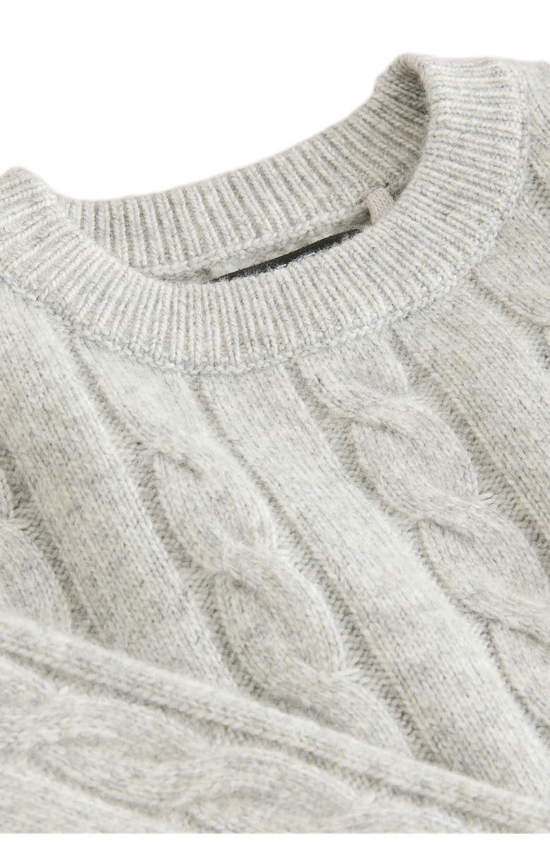 NEXT Kids' Cable Crewneck Sweater, Alternate, color, Grey