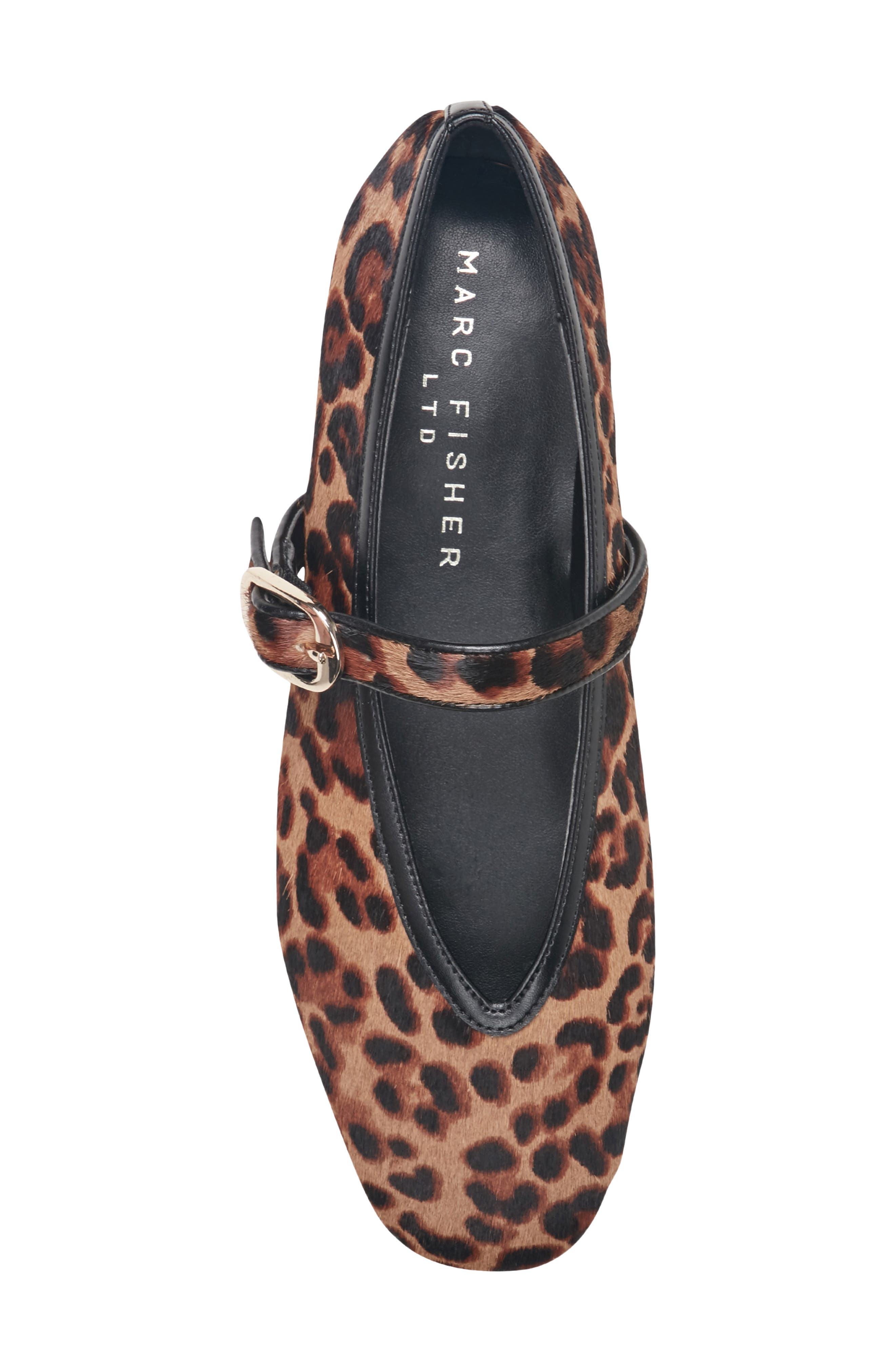 Marc Fisher LTD Godealy Genuine Calf Hair Mary Jane Flat, Alternate, color, 