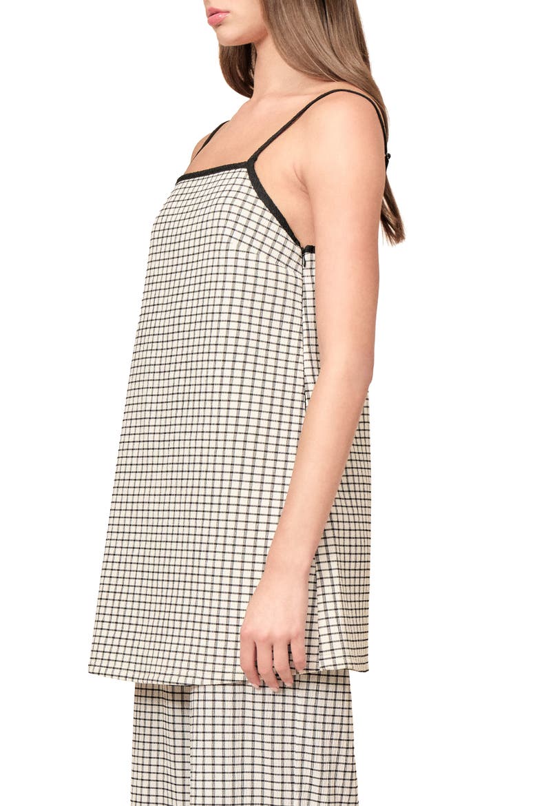 Anya Grid Top, Alternate, color, BLACK WHITE