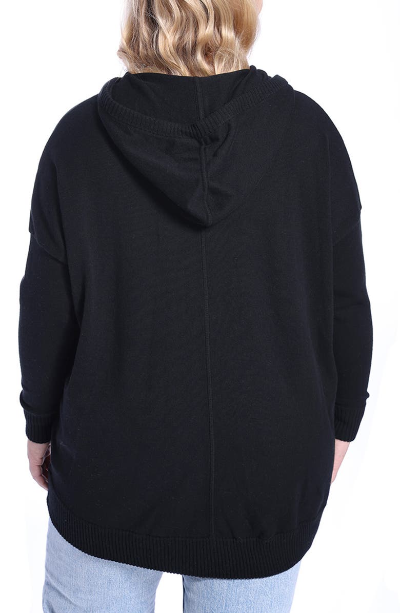 MINNIE ROSE Cashmere Zip Hoodie Jacket, Alternate, color, Black