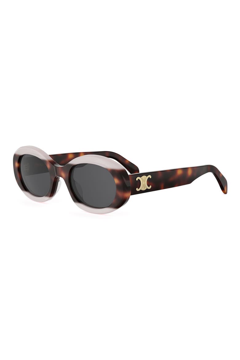 Triomphe 52mm Oval Sunglasses, Alternate, color, PINK / OTHER / SMOKE