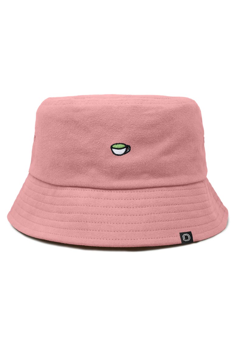 Womens Lil Matcha Cotton Bucket Hat, Main, color, Peach Melba