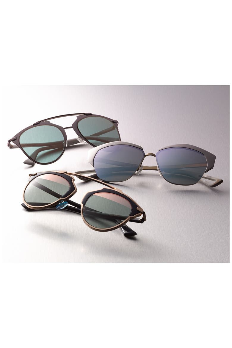 'Mirrors' 55mm Cat Eye Sunglasses, Alternate, color, BLACK/ SHINY BLUE
