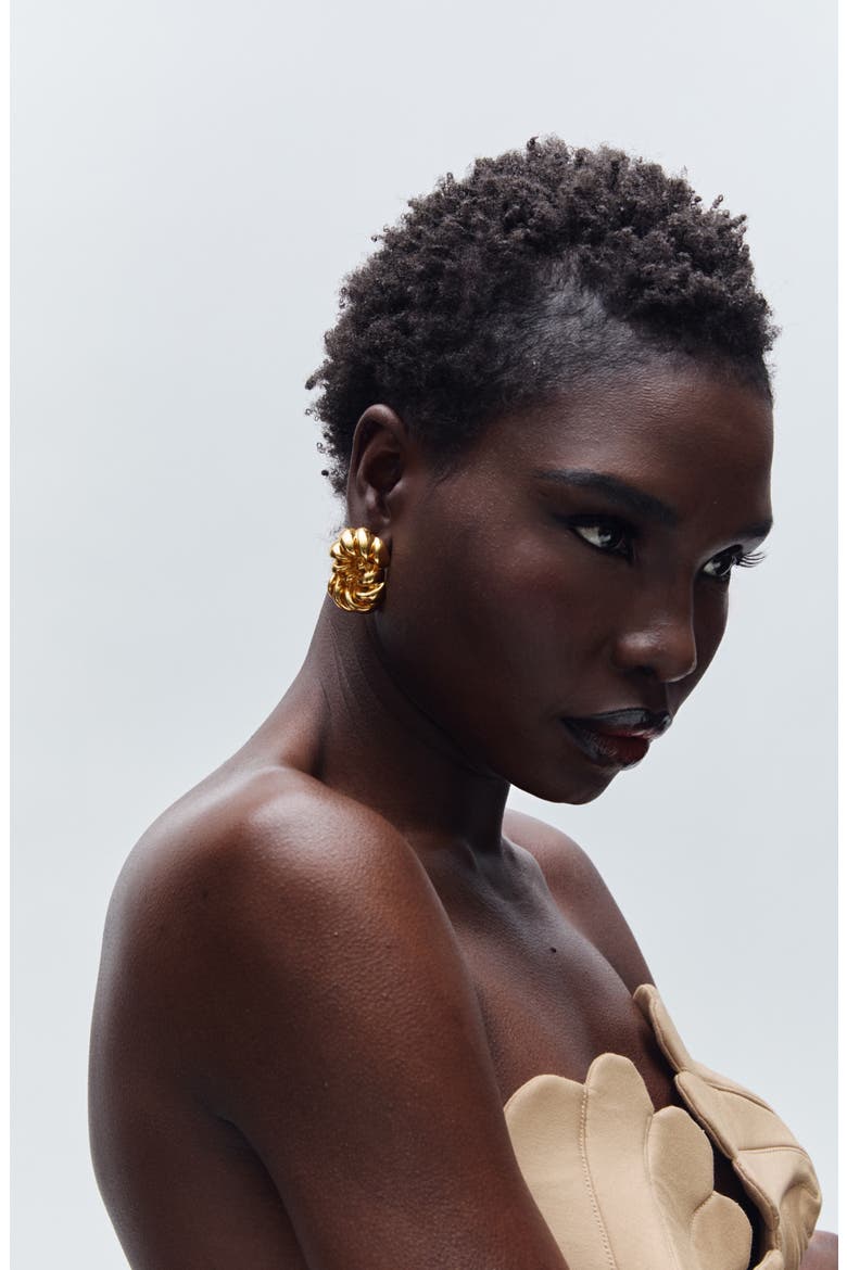 Loulou Stud Earrings, Alternate, color, GOLD