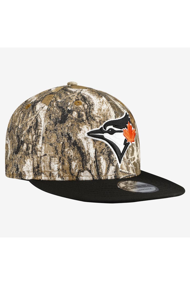 Men's New Era Camo Toronto Blue Jays Realtree Orange Pop 9FIFTY Snapback Hat, Alternate, color, Camo