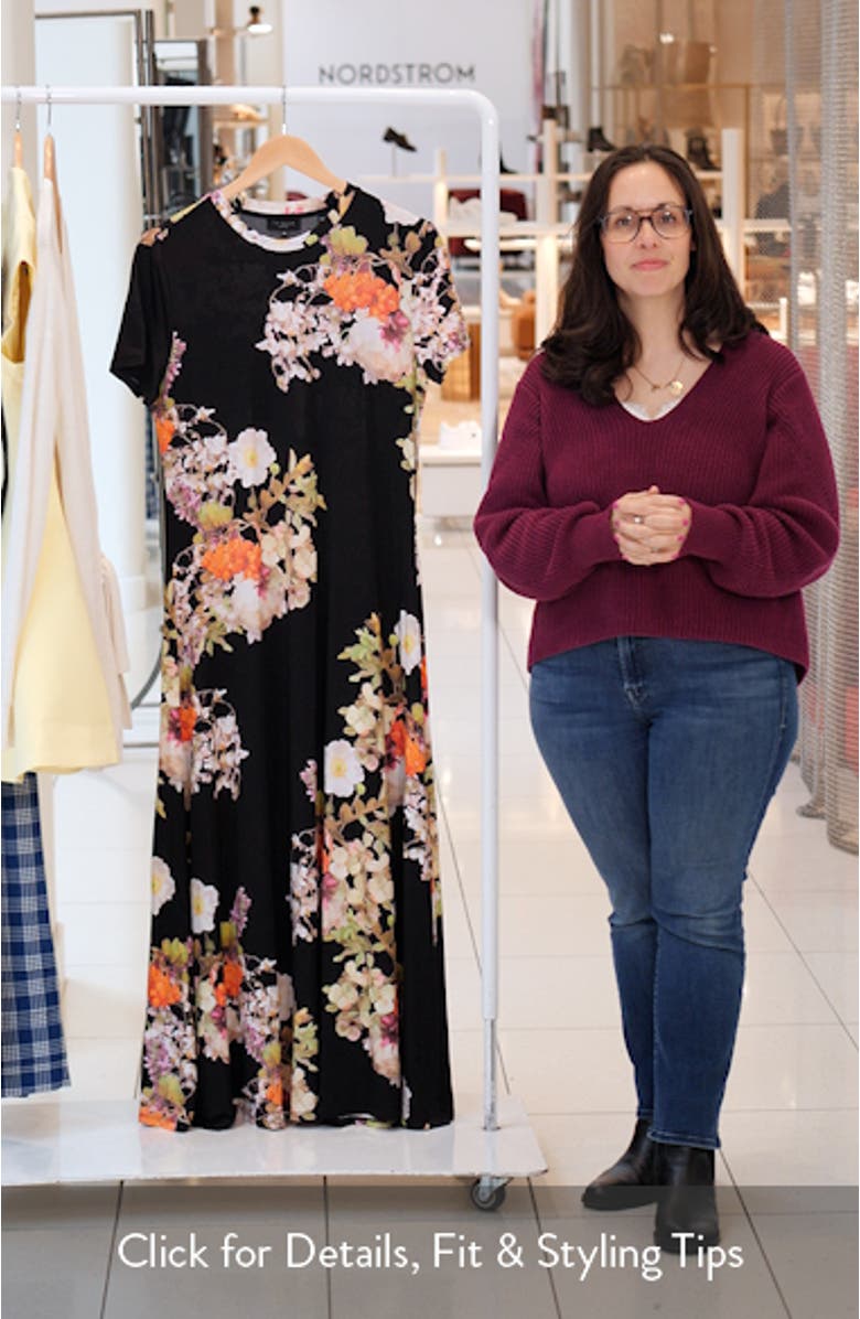 Theresa Floral T-Shirt Maxi Dress, sales video thumbnail