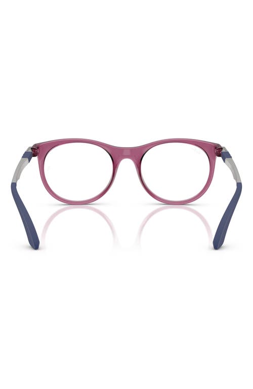 Ray Ban Ray-ban Kids' 47mm Phantos Optical Glasses In Transparent Violet