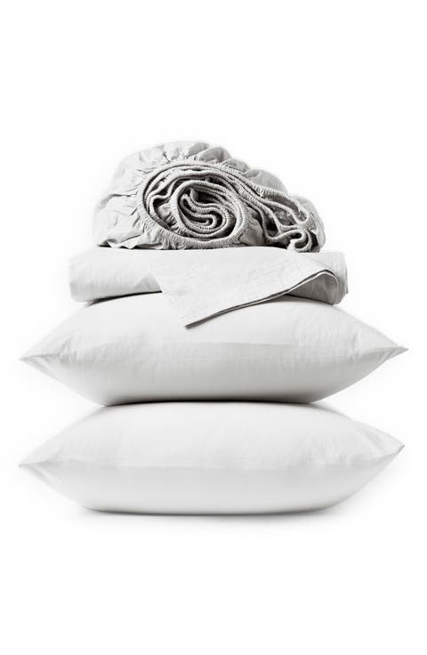 Crinkled Organic Cotton Percale Sheet Set