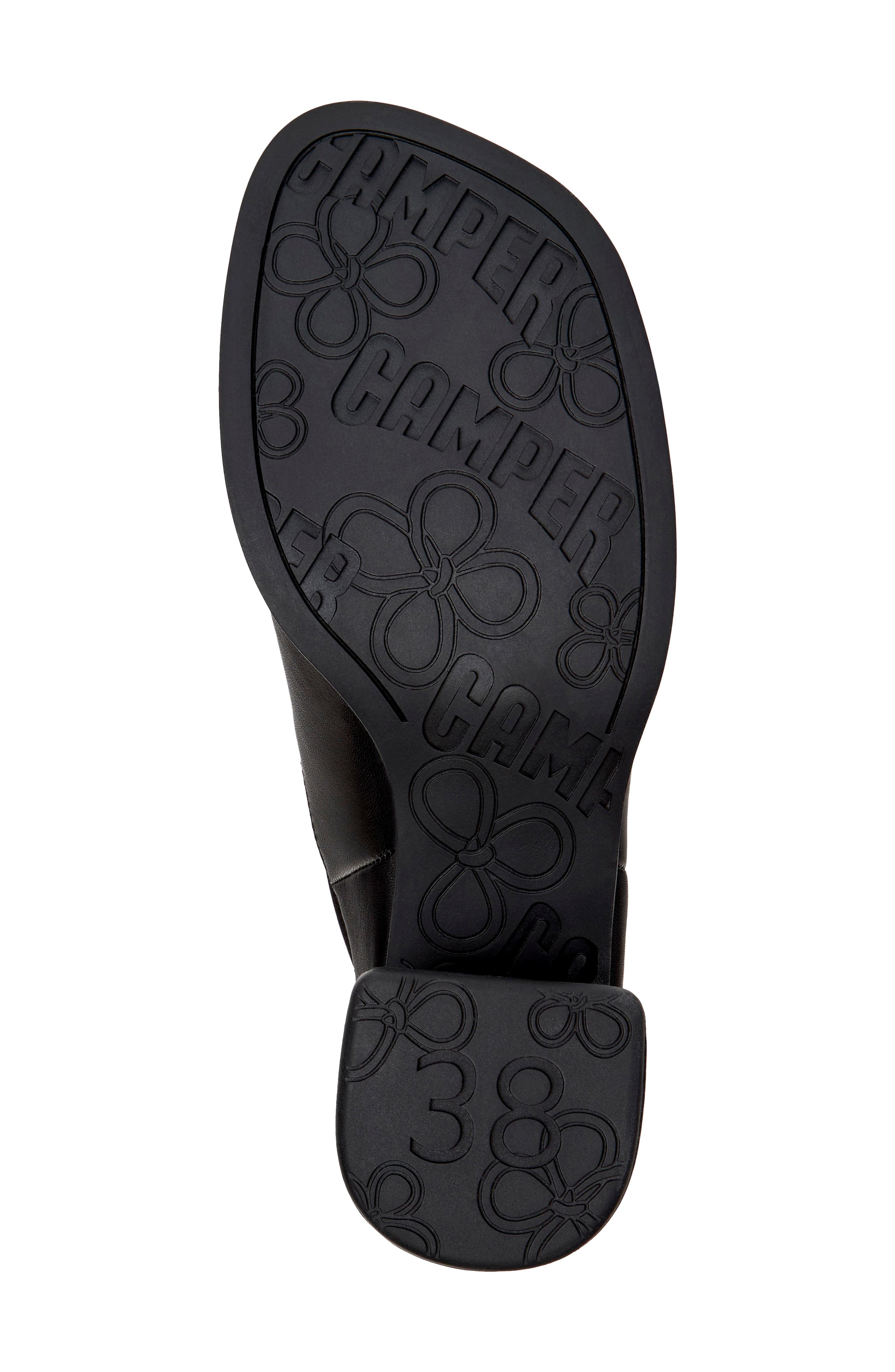 Kora Leather Bootie, Alternate, color, BLACK
