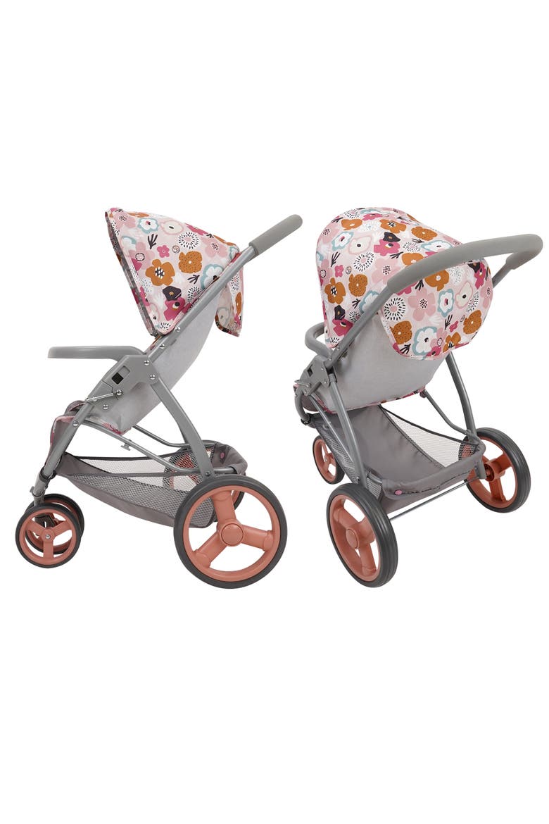 Melange Flora Mabelle 3 Wheel Doll Jogger Stroller, Alternate, color, Multicolored