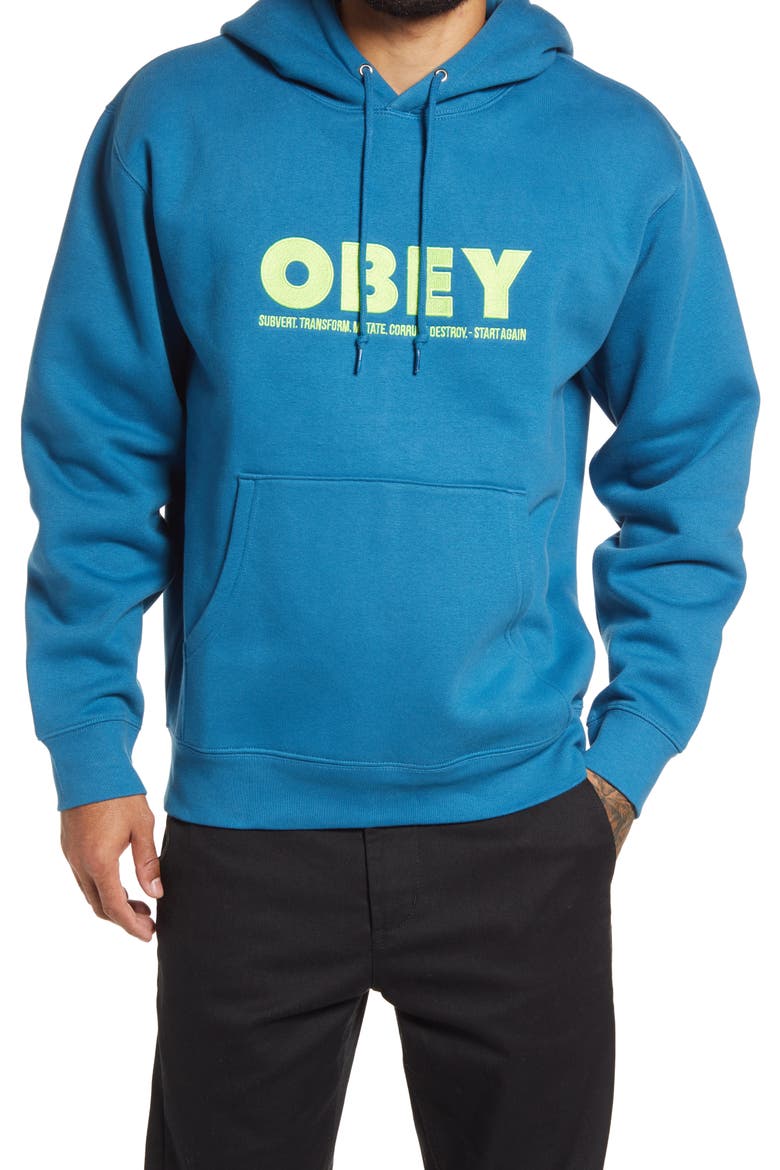 Hubbs Logo Hoodie, Main, color, SAPPHIRE