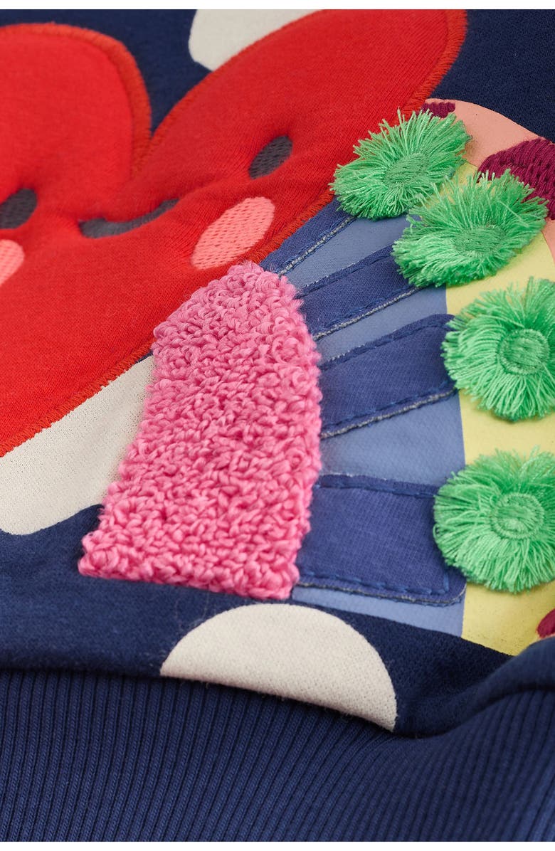 NEXT Kids' Polka Dot Sweatshirt & Bike Shorts Set, Alternate, color, Blue