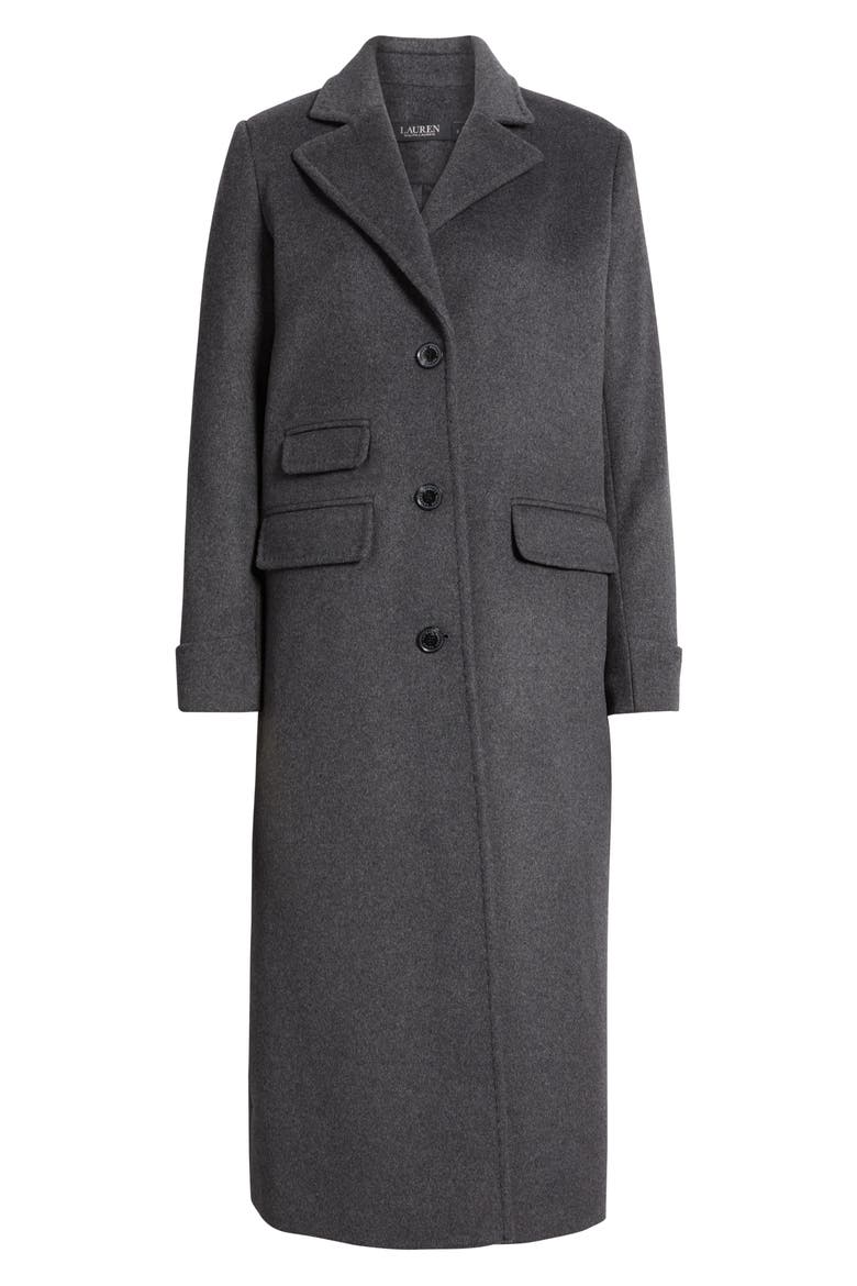 Wool Blend Coat, Alternate, color, GREY
