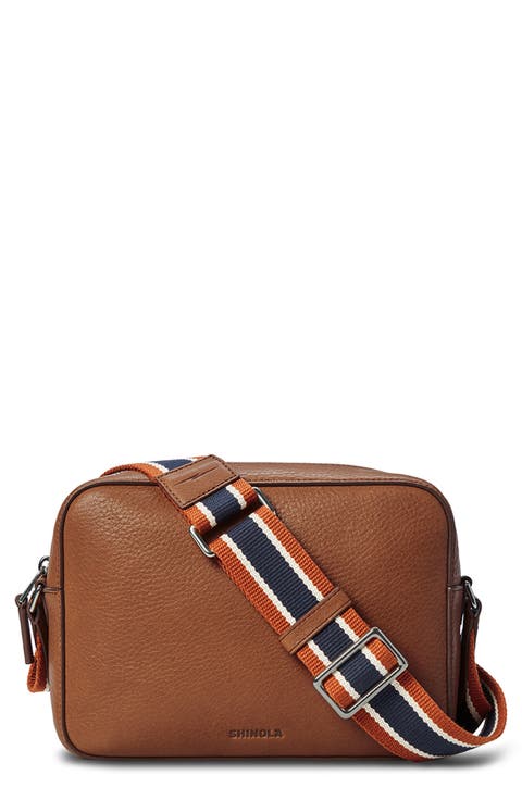 Leather Camera Crossbody Bag