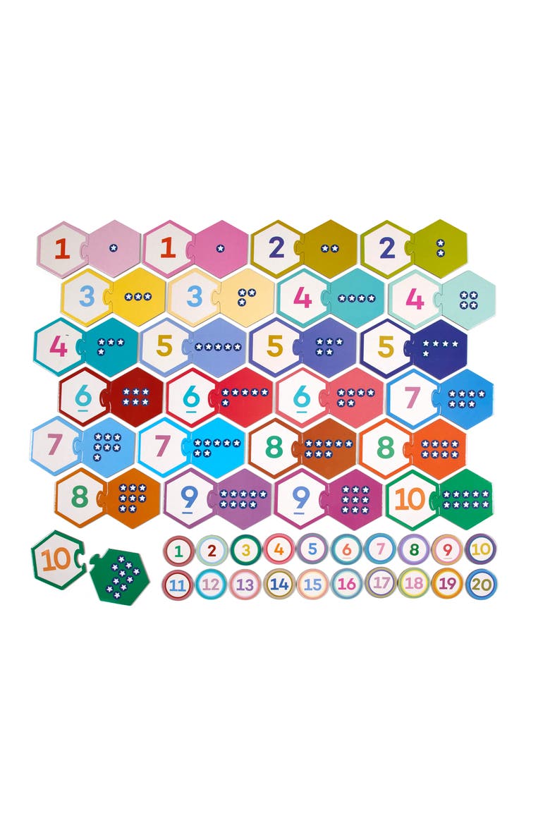 Numbers Puzzle Pairs Game, Alternate, color, MULTI