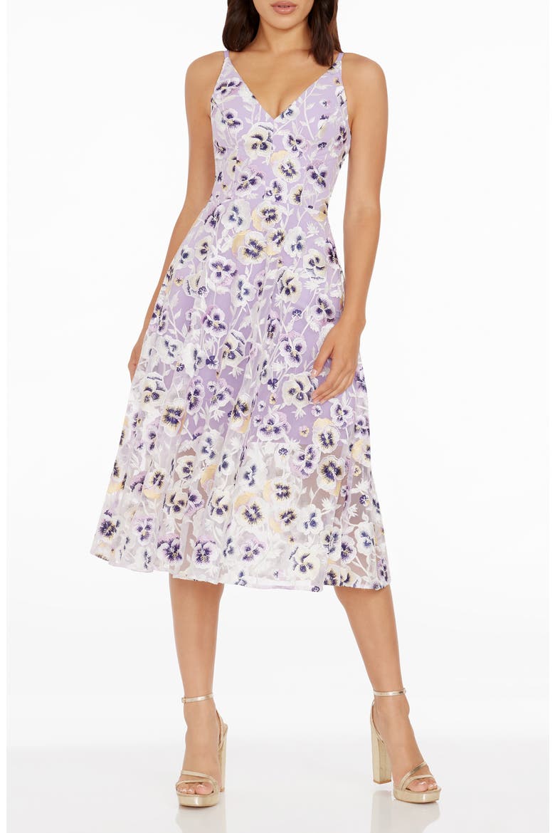 Blair Cocktail Dress, Main, color, LAVENDER MULTI