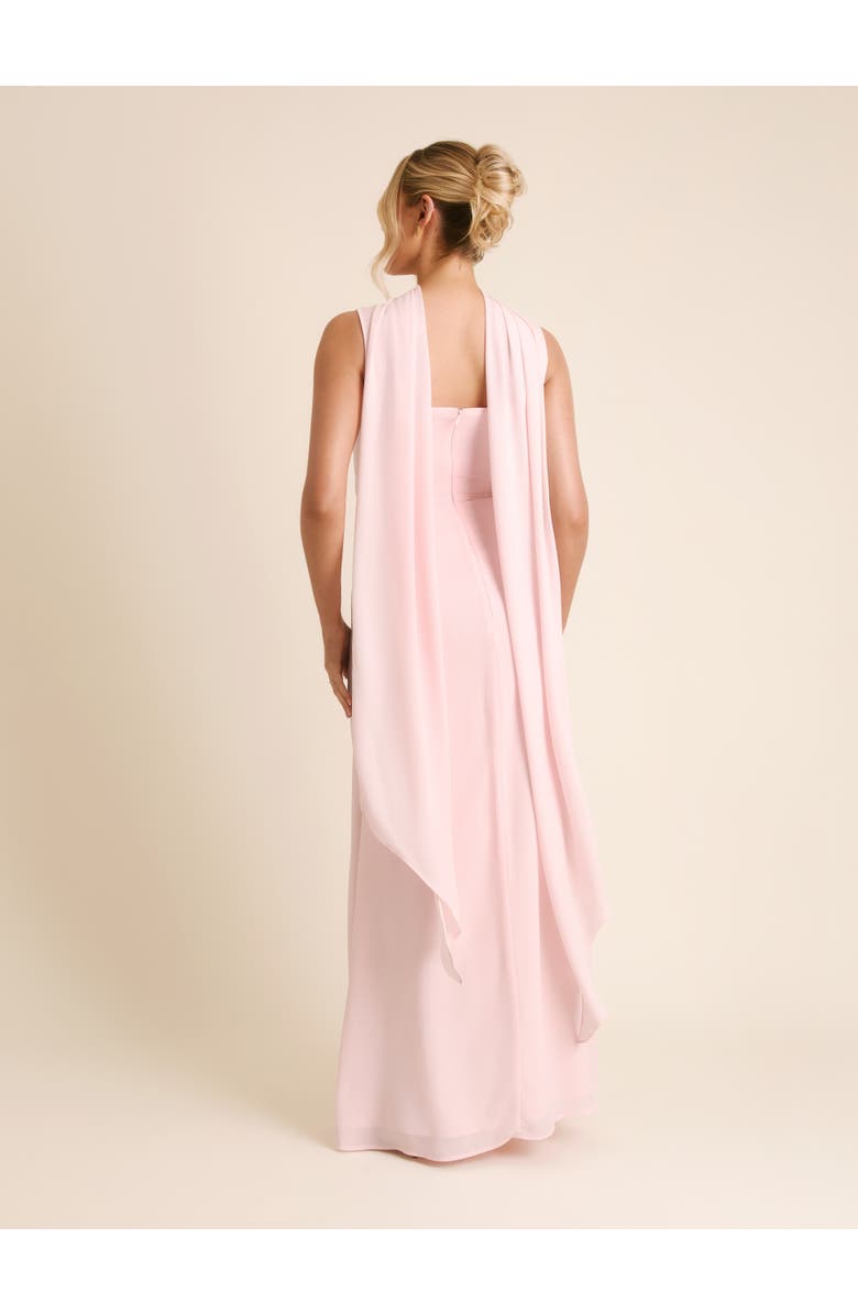 Six Stories Square Neck Chiffon Bridesmaid Dress, Alternate, color, Ballet Pink