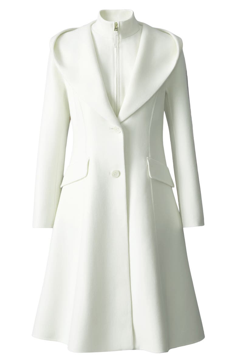 Mackage Hooded Coat with Removable Bib, Alternate, color, Cream
