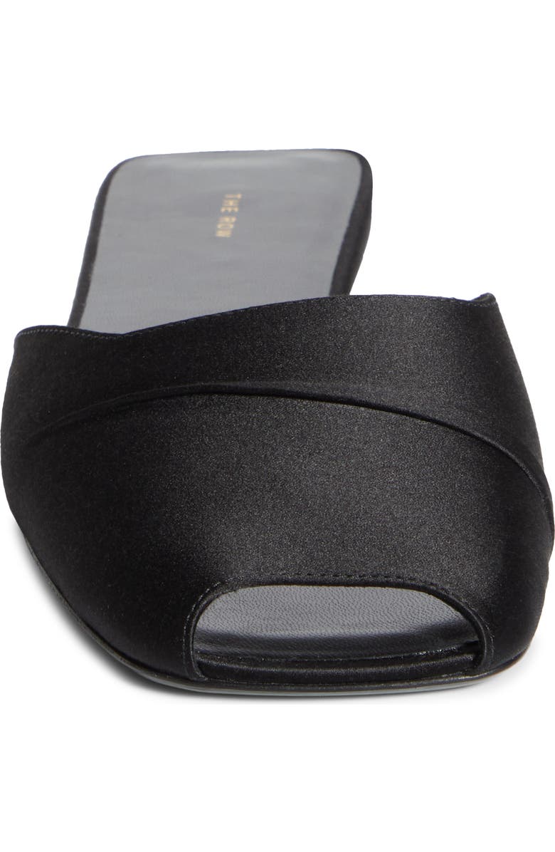 The Row Milla Satin Slide Sandal, Alternate, color,