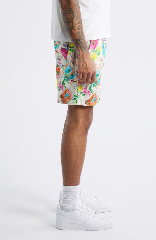 Native Youth Summerscatter Print Shorts In White