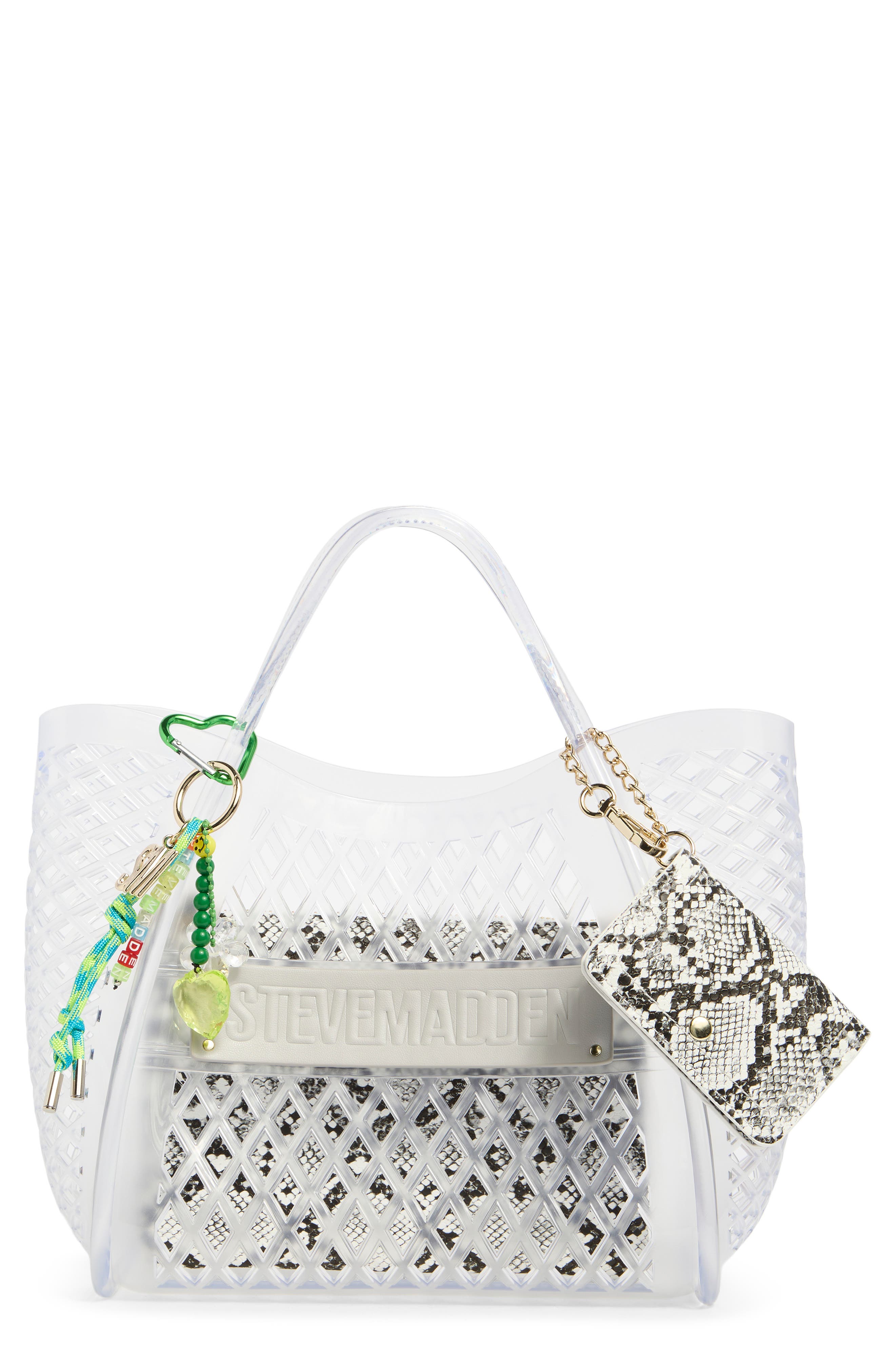 Bjuicyy Jelly Shopper Tote with Pouch