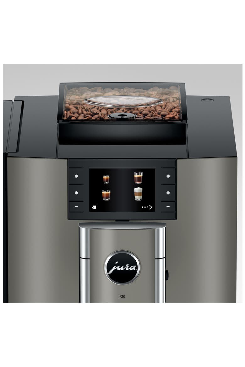 X10 Dark Inox Coffee Machine, Alternate, color, GREY