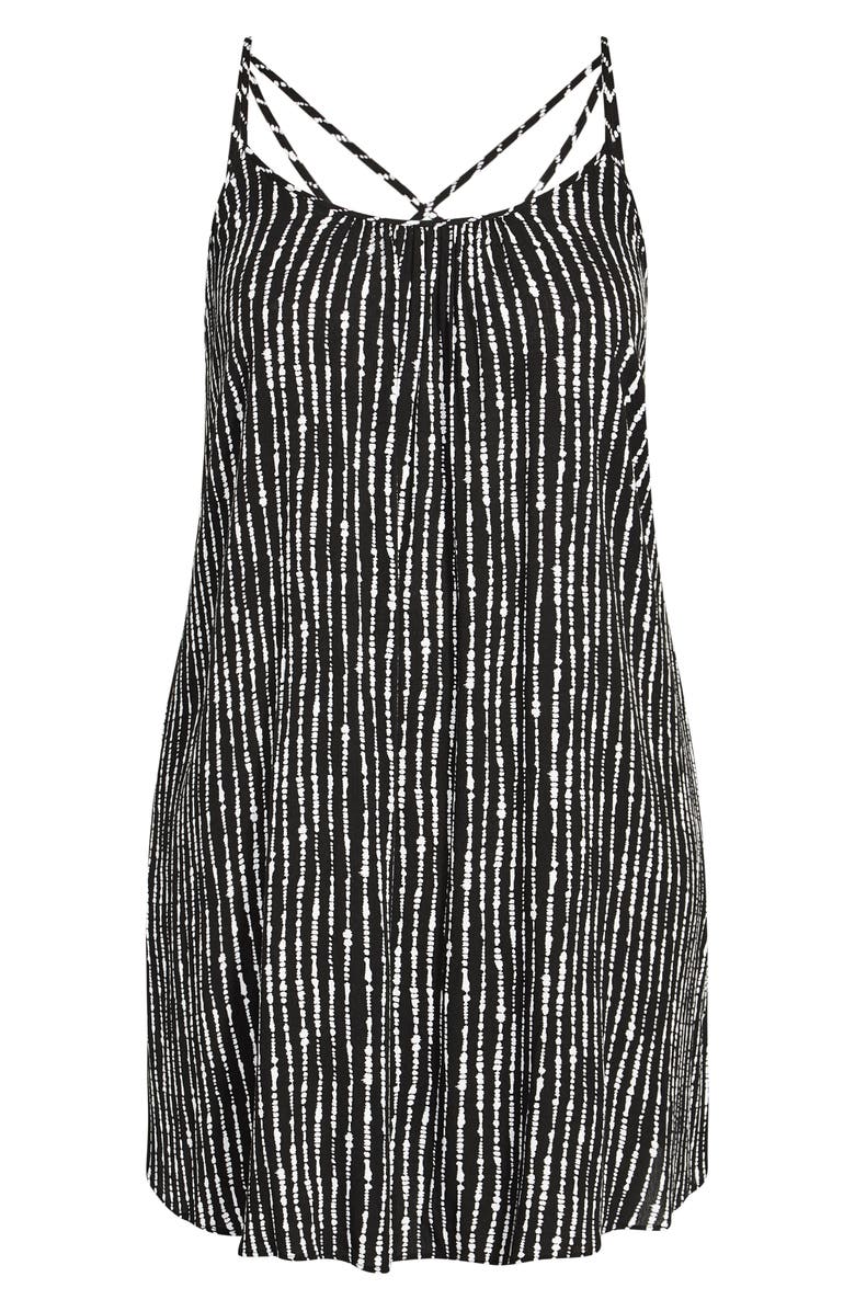 City Chic Deep Sea Strappy Dress, Alternate, color, 