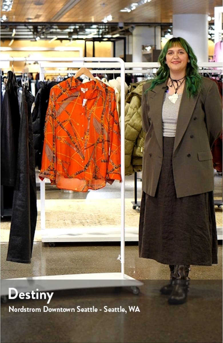 Nina Print Silk Shirt, sales video thumbnail