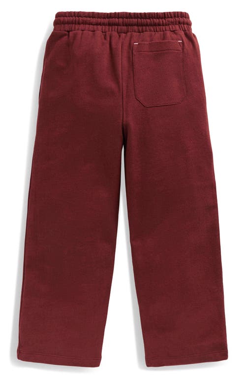 Mini Boden Kids' Appliqué Wide Leg Sweatpants In Burgundy
