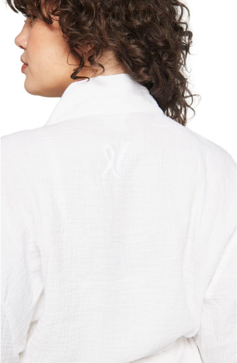 Nudea The Classic Belted Robe, Alternate, color, Cotton White