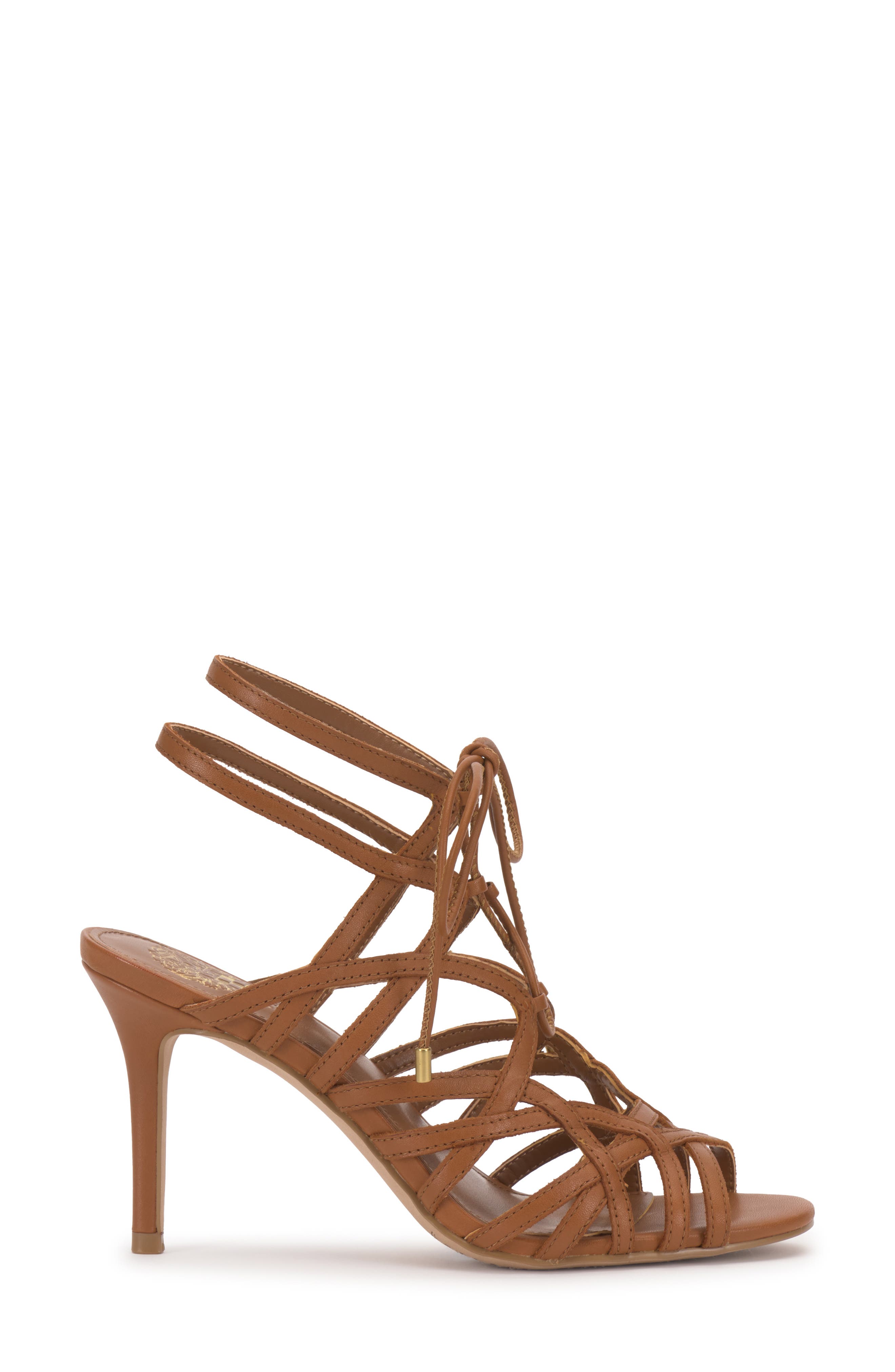 Vince Camuto Tilly Ankle Wrap Sandal, Alternate, color, Golden Walnut