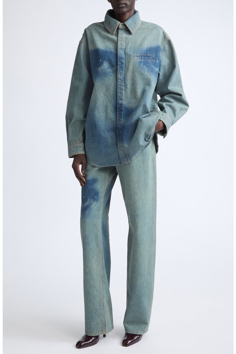 Straight Leg Jeans, Alternate, color, INDIGO/ BEIGE