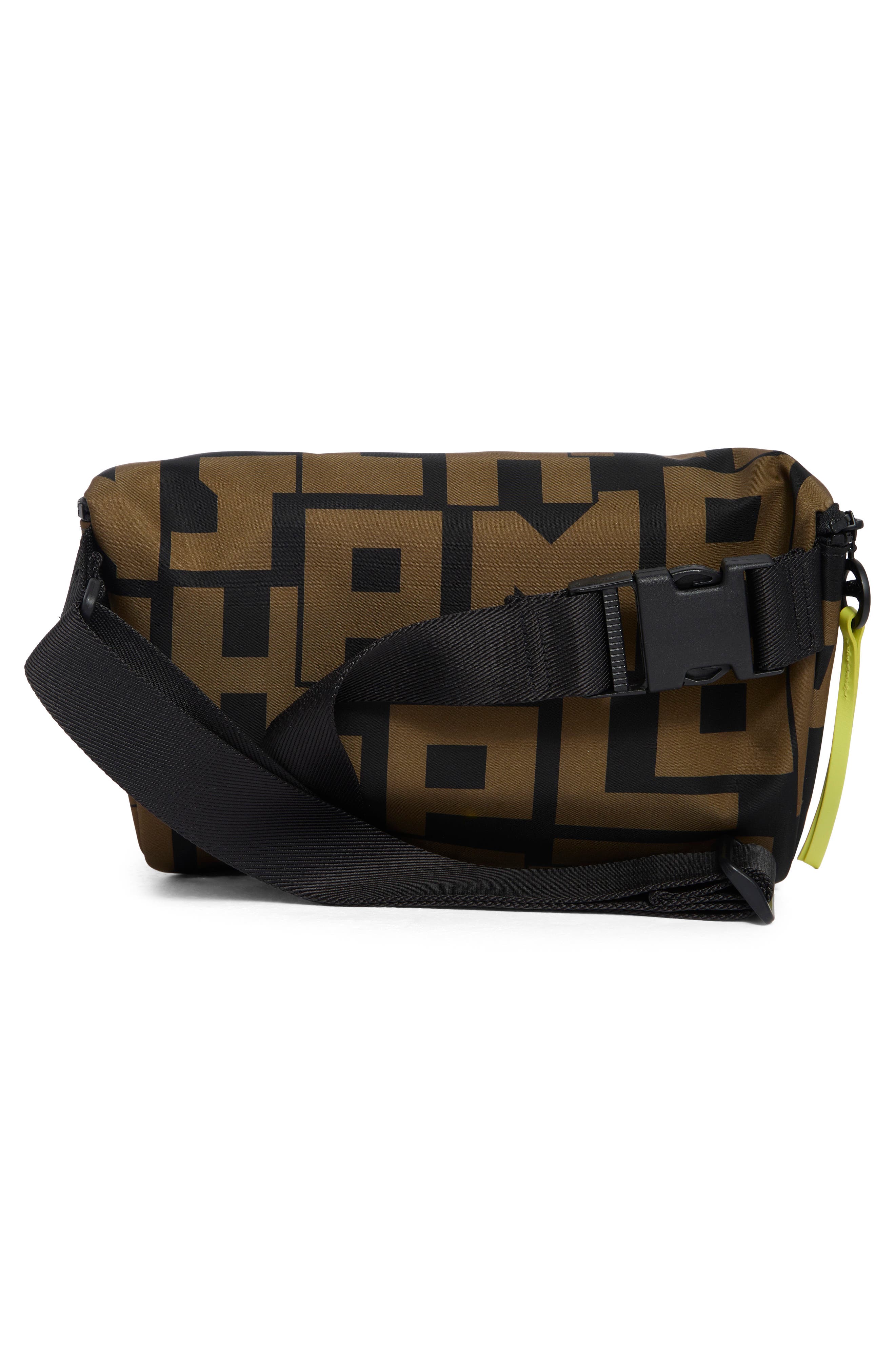 Longchamp Le Pliage Large Belt Bag, Alternate, color, Black/ Khaki