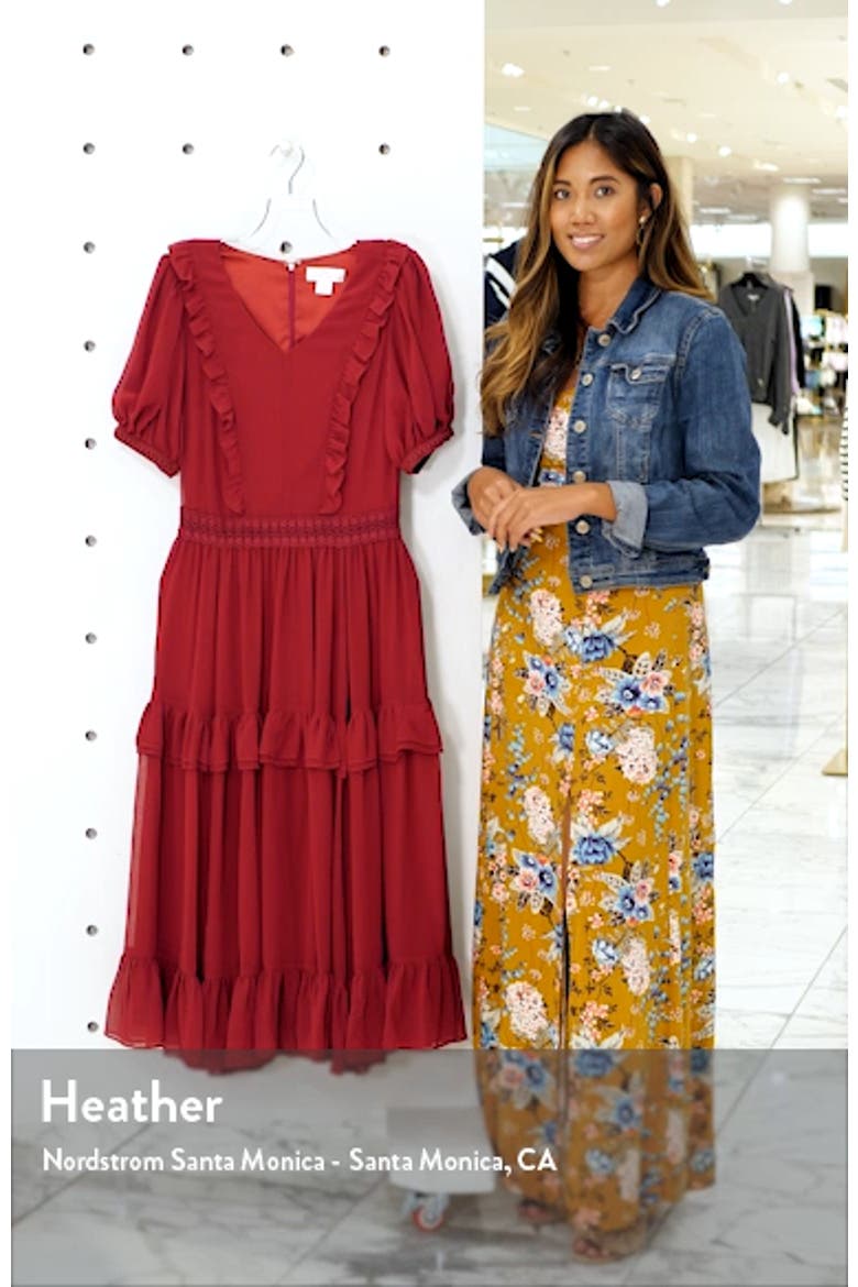 Tiered Ruffle Midi Dress video