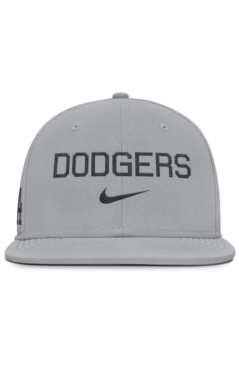 Nike Men's Nike Gray Los Angeles Dodgers True Performance Fitted Hat, Alternate, color, 